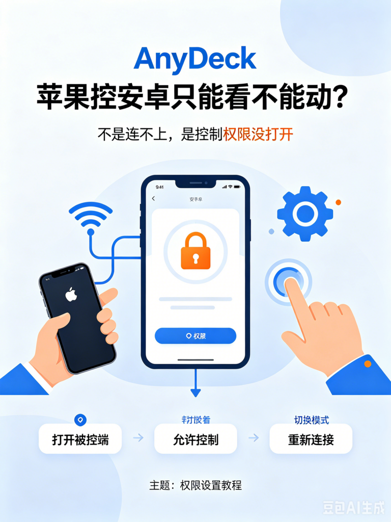 AnyDesk 苹果控安卓只能看