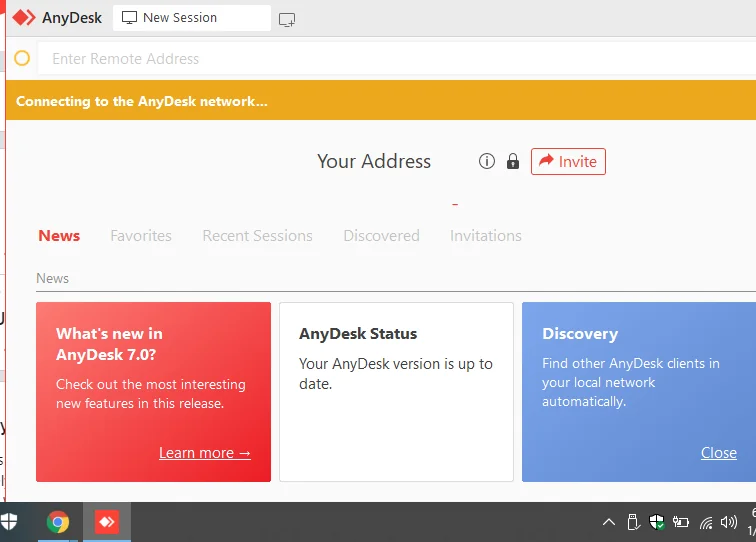 AnyDesk 电脑重启后断开