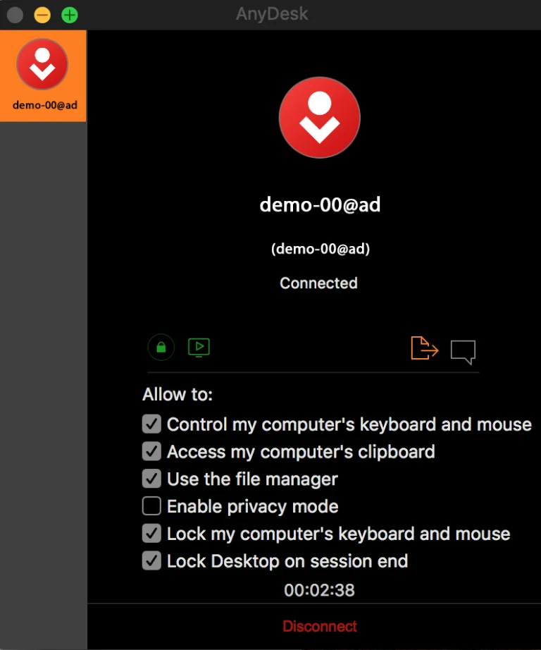 AnyDesk 文件传输