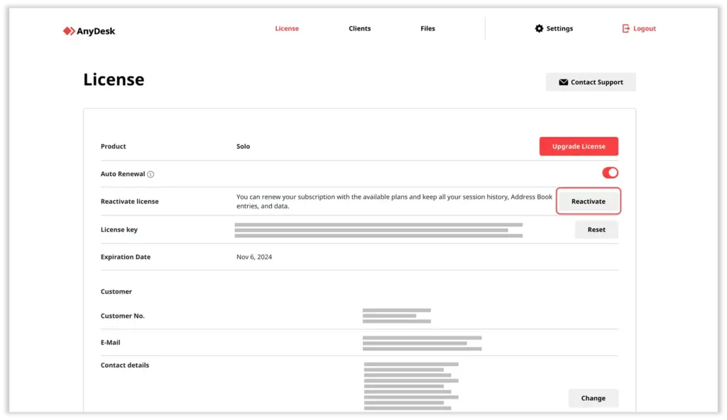 AnyDesk 许可证已过期